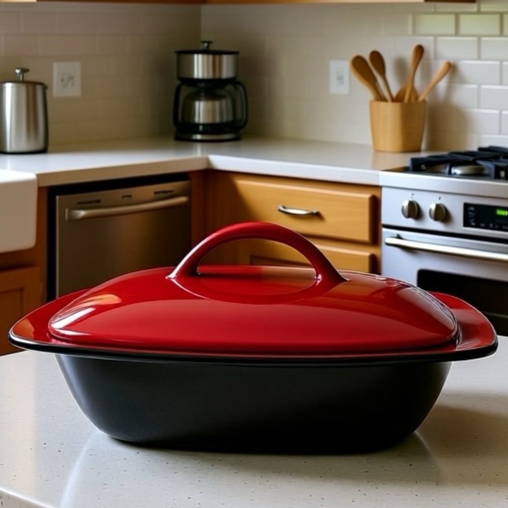 NWOB Rare Retired Corningware Ryku 2QT Square Casserole Dish w/ Lid